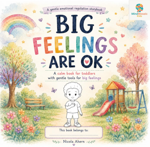 Front cover of Big Feelings Are OK - A Calm Book for Toddlers by Nicola Ahern.