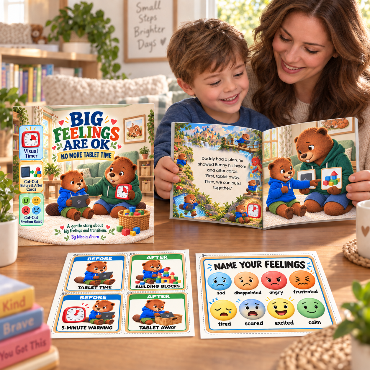 No More Tablet Time cover - a tablet time visual timer story for ending screen time without meltdowns.