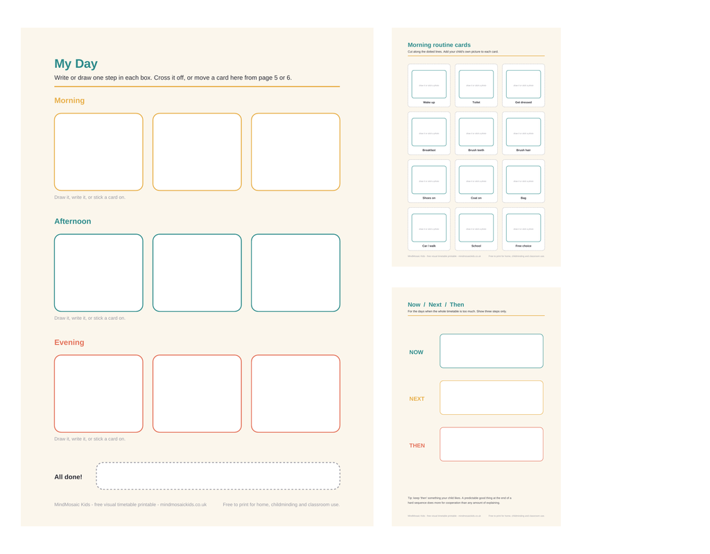 Preview of Visual Timetable: My Day in Pictures